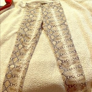 Hudson Snakeprint Barbara Skinny Jeans